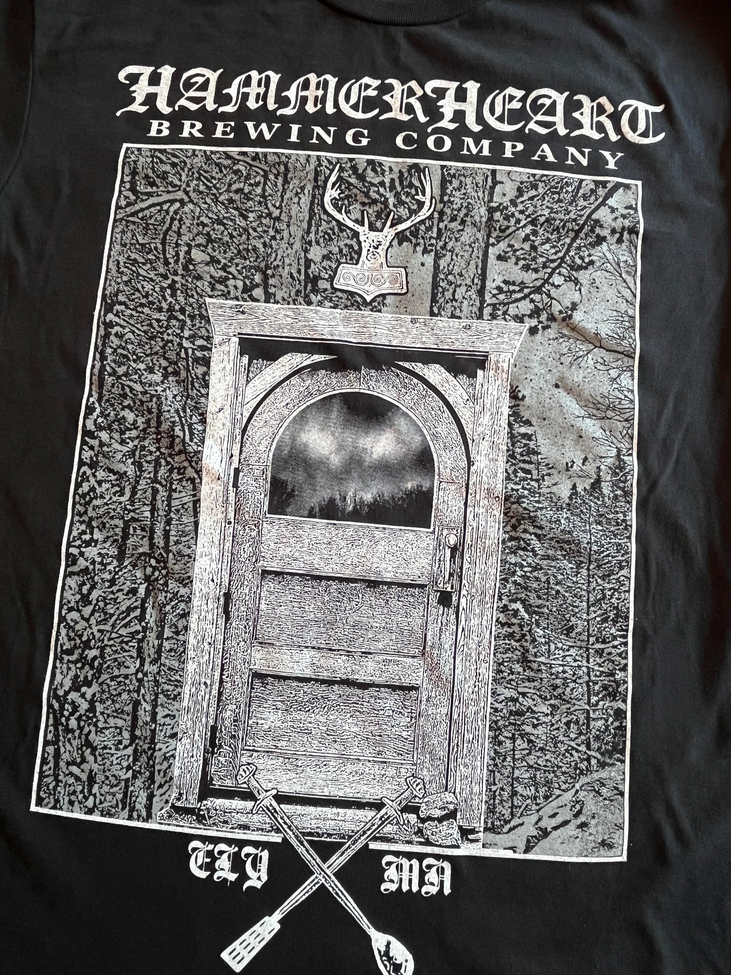 Hammerheart Brewing ELY MN short sleeve shirt