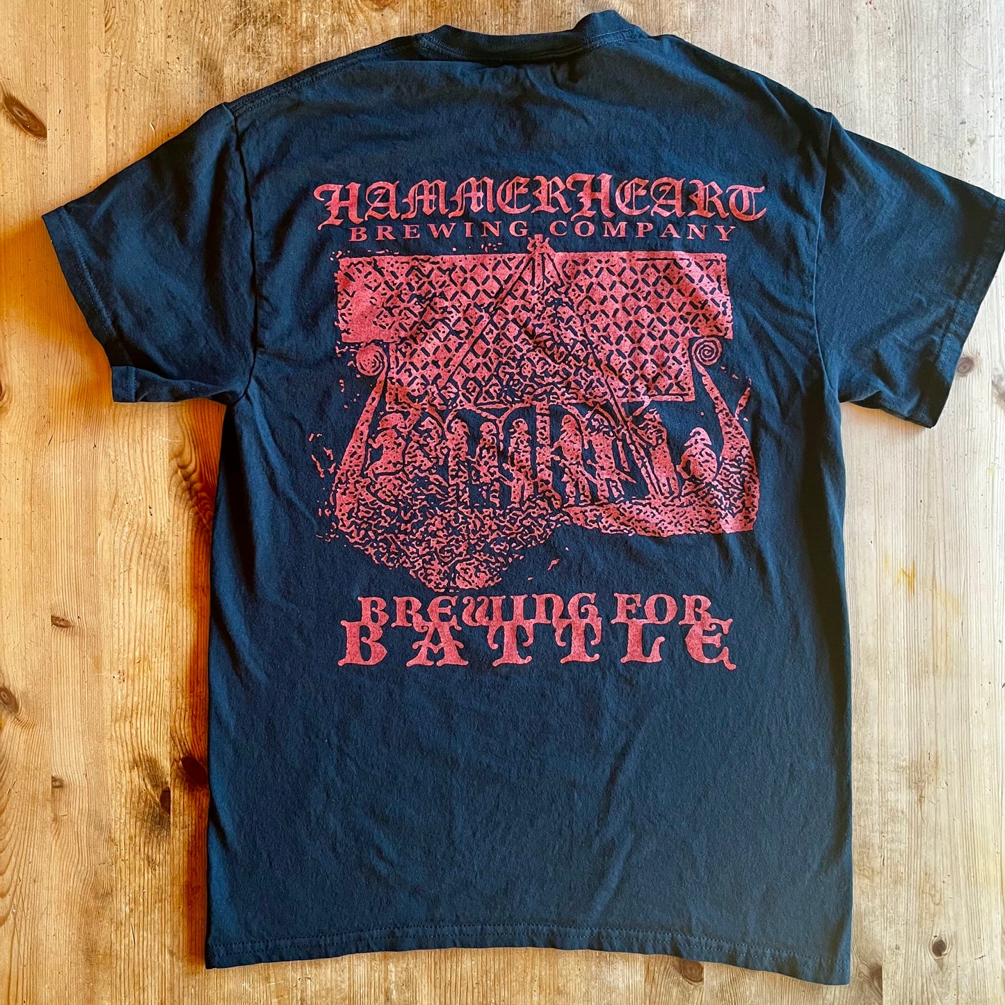 Red "Brewing for Battle" short sleeve shirt